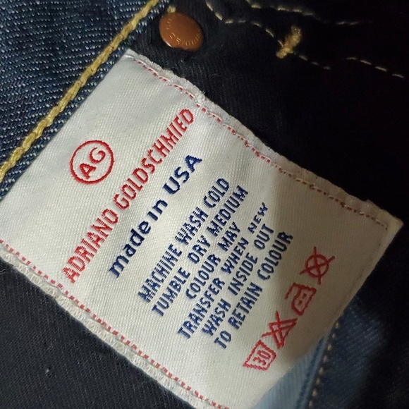 Adriano Goldschmied medium wash straight leg denim jeans euc - Picture 5 of 9